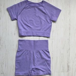 Shein purple workout set. Size S new